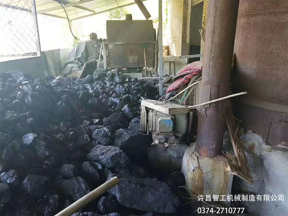 燒煤炒貨機現(xiàn)場